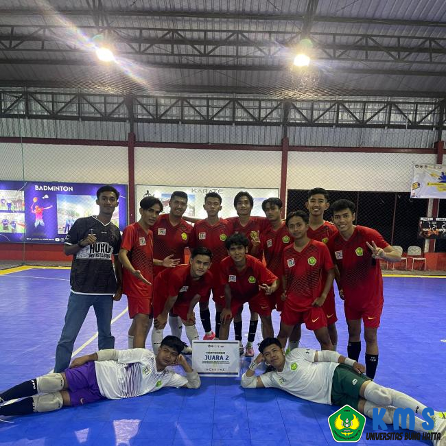 Tim Futsal Universitas Bung Hatta Juara 2 Turnamen Futsal IKAPTK